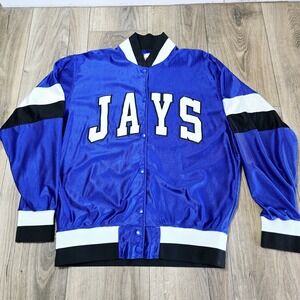RARE Vintage Jays Speedline‎ Blue/White/Black Warp Knit Track Jacket Large